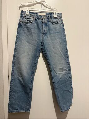 MOTHER Classic Straight Leg Light Blue Jeans